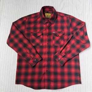DIXXON Flannel Red and Black Plaid Button Down Shirt
